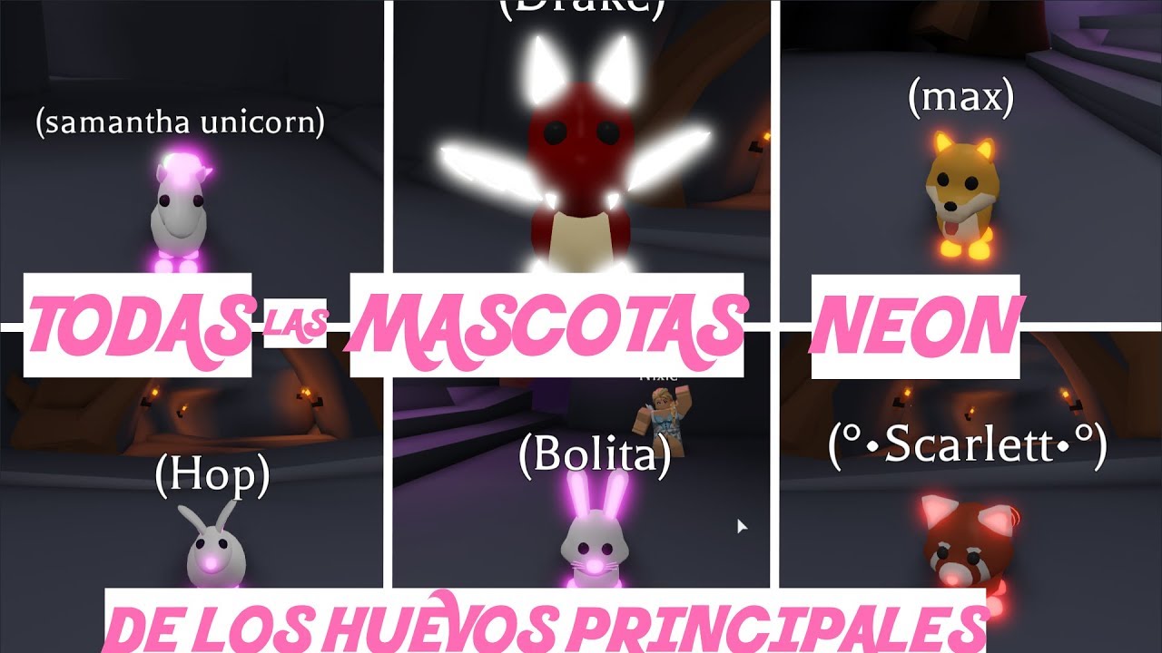 Todas Las Mascotas Neon De Los Huevos Principales Adopt Me Youtube - imagenes de roblox adopt me mascotas neon