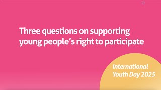 International Youth Day 2025 - Interview with Andrea Studer, CEO