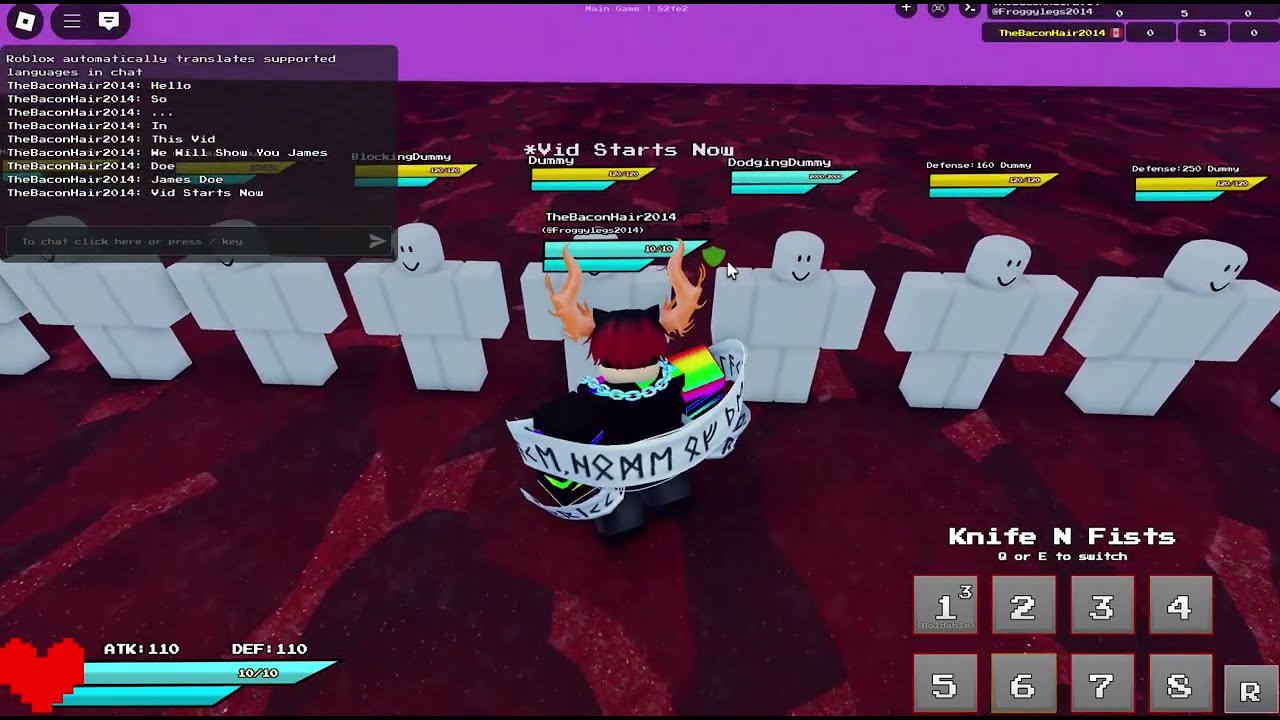 Roblox Undertale Test Place Reborn Fan Made Custom Move Set James Doe (Show Case)