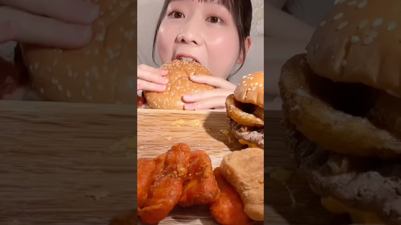バーガーキング🍔 Burger King🍔 #asmr #asmreating #asmrfood #mukbang #miyuasmr #咀嚼音
