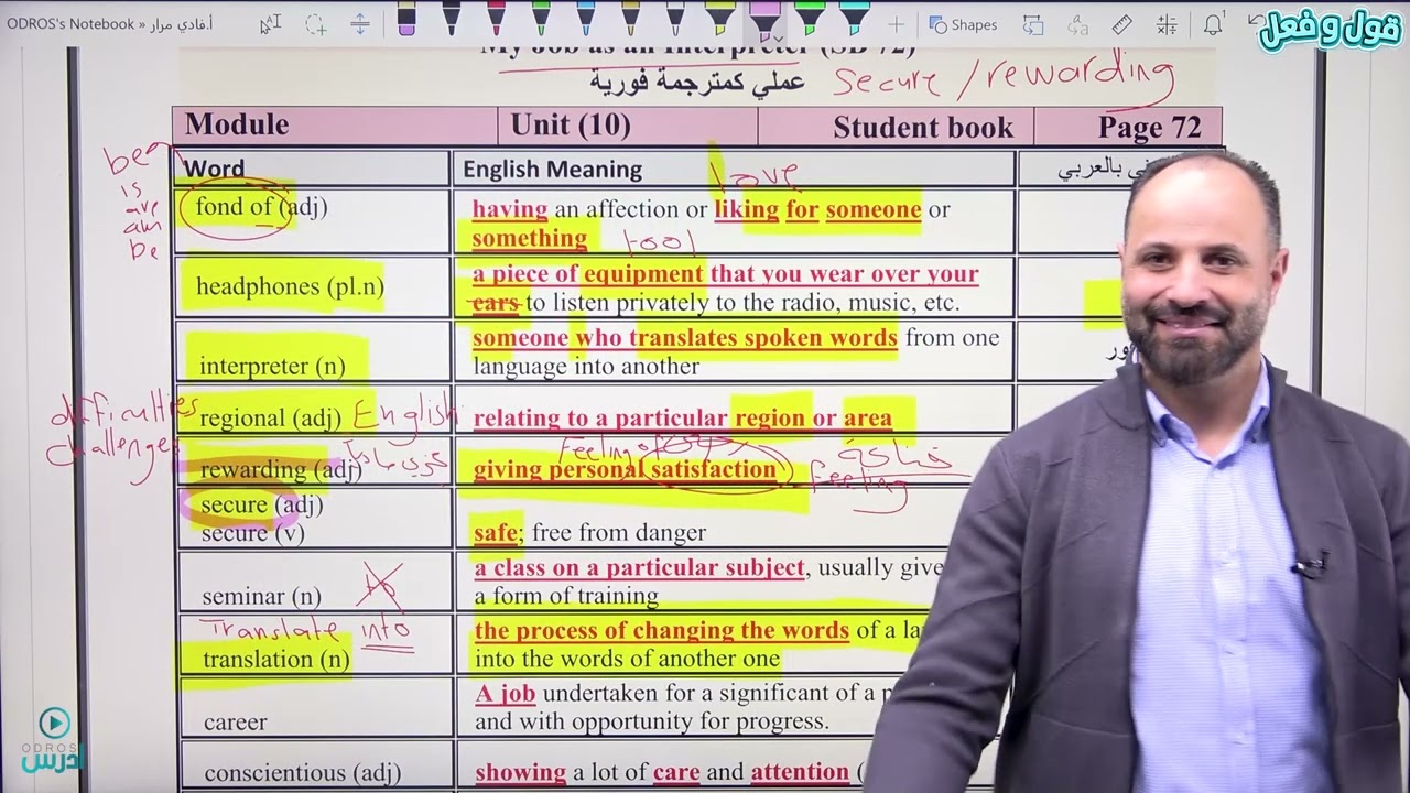 عملي كمترجمة فورية  فاطمة موسى 1 - my job as an interpreter توجيهي