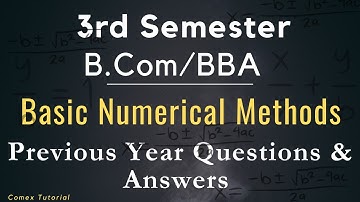 Basic Numerical Methods| Previous Year Question & Answers| Calicut University