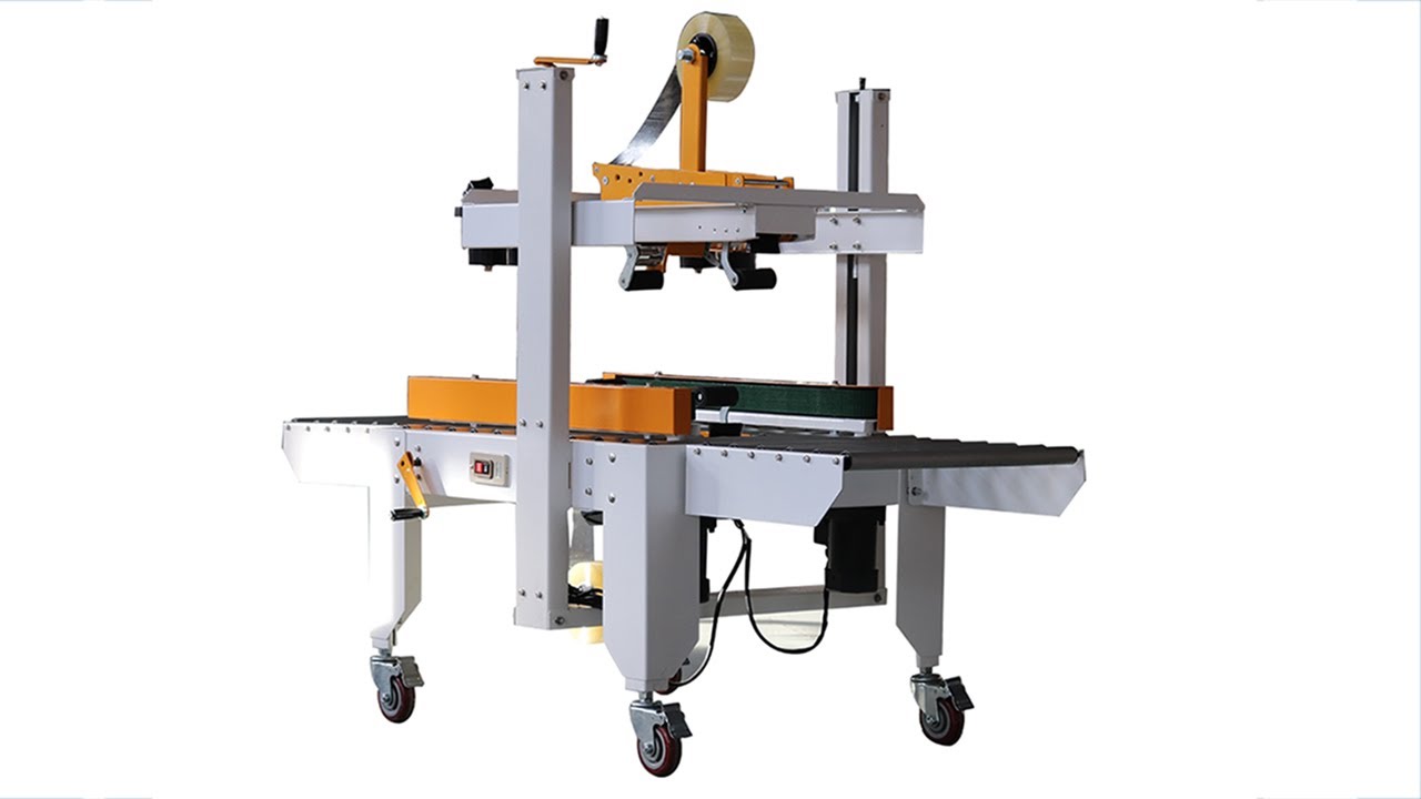 Hot selling semi automatic tape sealing machine - YouTube