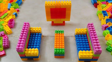 Satisfying DIY Sofa ASMR/ building blocks/block game/lego building fun #asmr#buildingblocks#lego