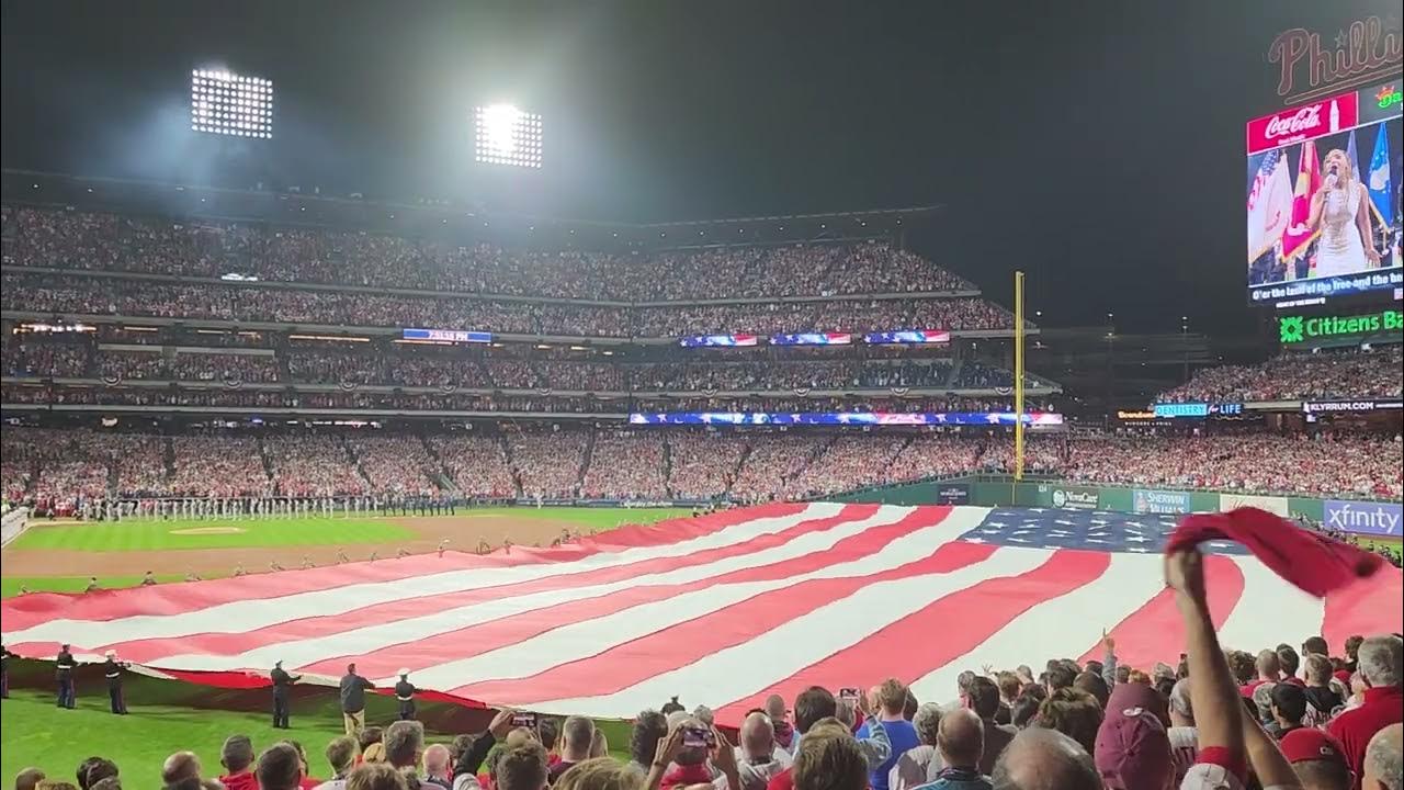 End of National Anthem World Series YouTube
