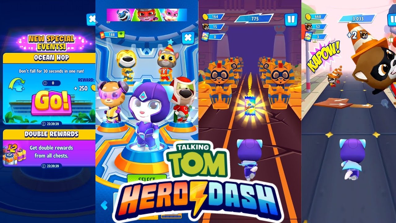 💖 Hero Angela Super Speed Run! Talking Tom Hero Dash Epic Adventure! 