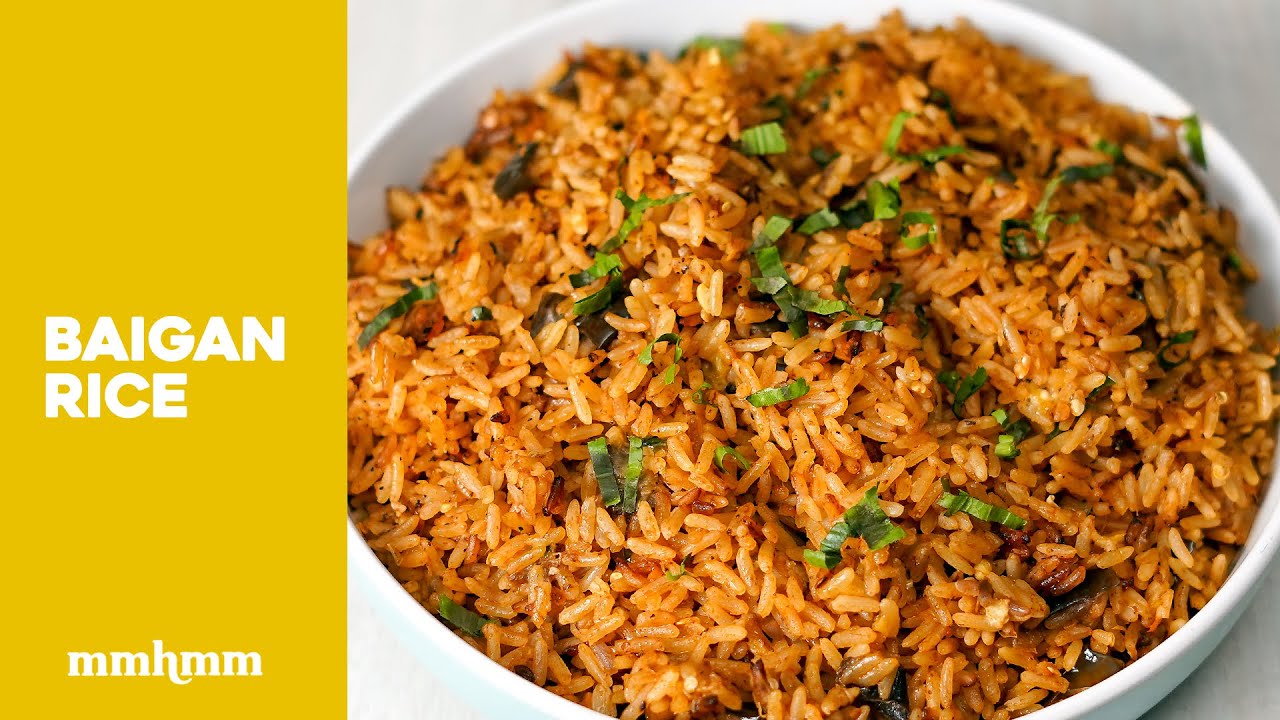 Baigan (Eggplant) Rice Easy & Delicious One Pot Vegan Rice Dish YouTube