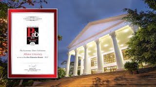 Glimpses of Alliance University winning The Economic Times Best Education Brands 2022 Award