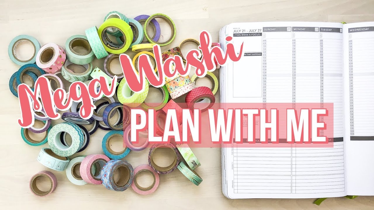 Using ALL my Washi Tape! - Passion Planner Plan With Me! 