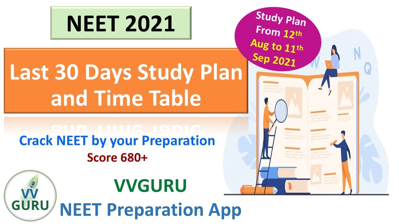 NEET 2021- Last 30 Days Study Plan and Time Table| score 680+| VVGURU ...