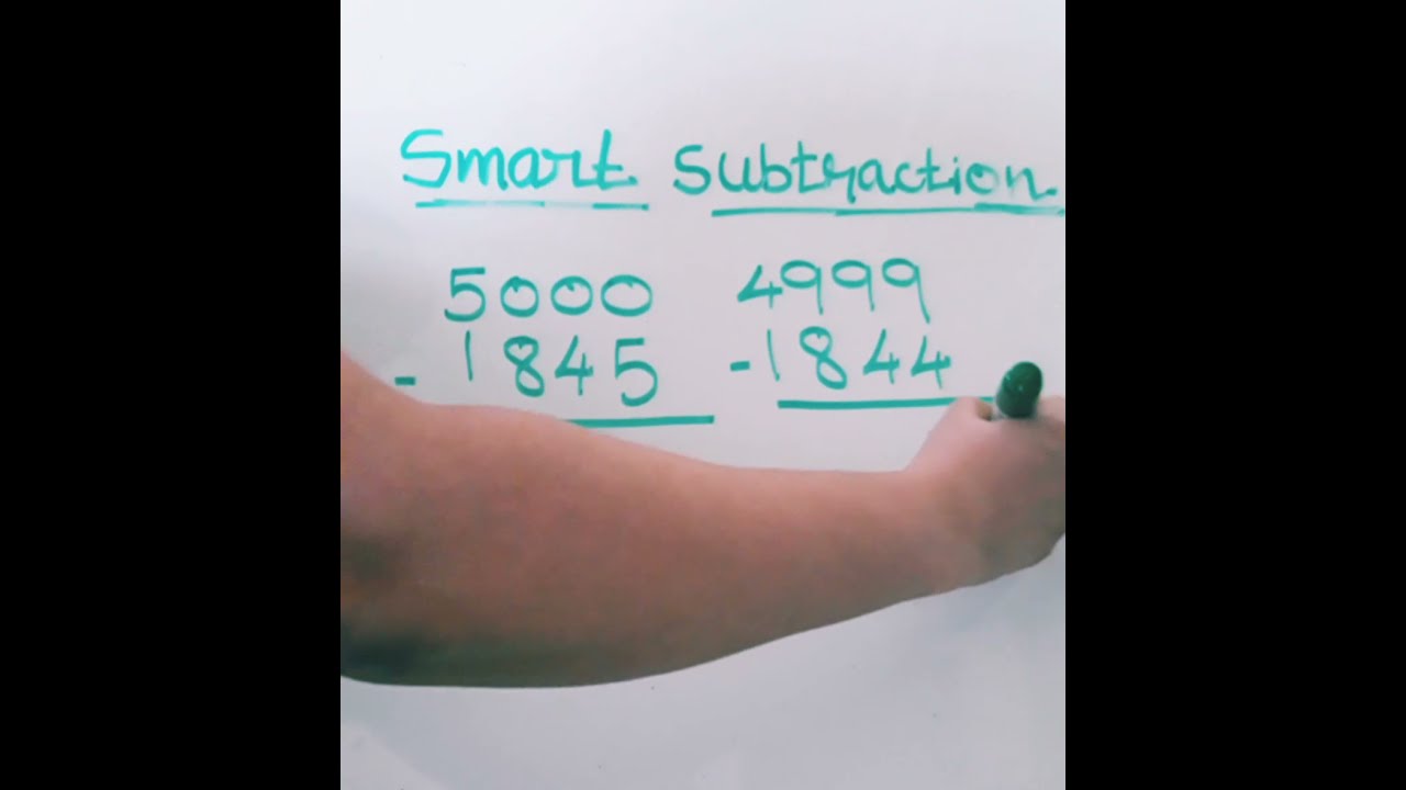 smart subtraction/easy trick to do subtraction with borrowing - YouTube