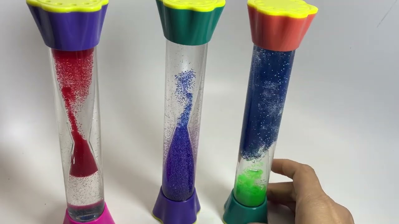 NJT ハプティック　Volcano フィジェットトイ Erupting volcano glitter sensory flip tube fidget - YouTube
