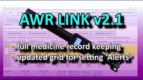 AWR LINK 2.1 new features (medicine records & multi-select grid)