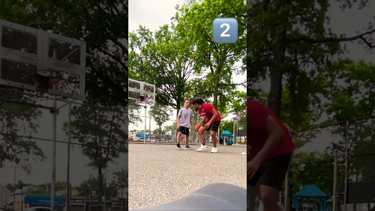 BASKETBALL- Which SHOT was better?🤔 1️⃣or2️⃣🏀🔥💩 #basketball #shorts #sports #1v1 #nba