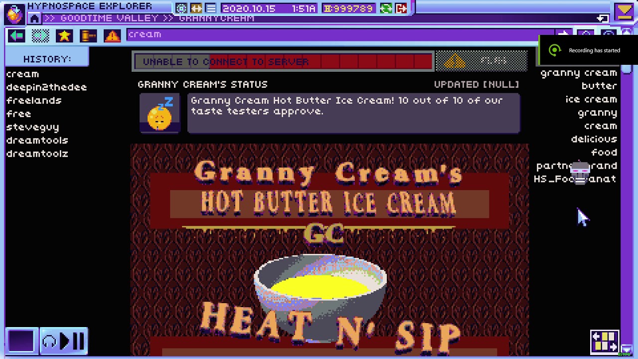 Granny Cream's Hot Butter Ice Cream YouTube