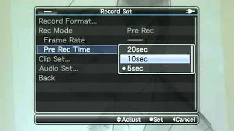 JVC GY-HM790E - Set Pre-Rec mode