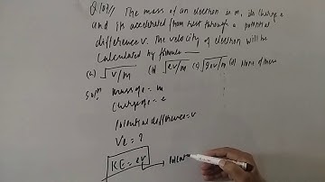 The mass of an electron is m, it