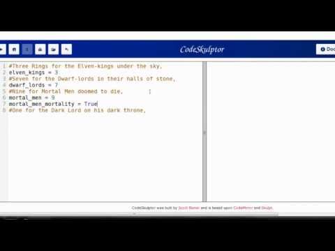 Python Videotutorial - 2 - First week in review (feat. Lord of the Rings)