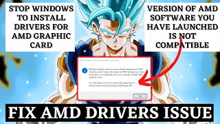AMD software not compatible with AMD graphic drivers