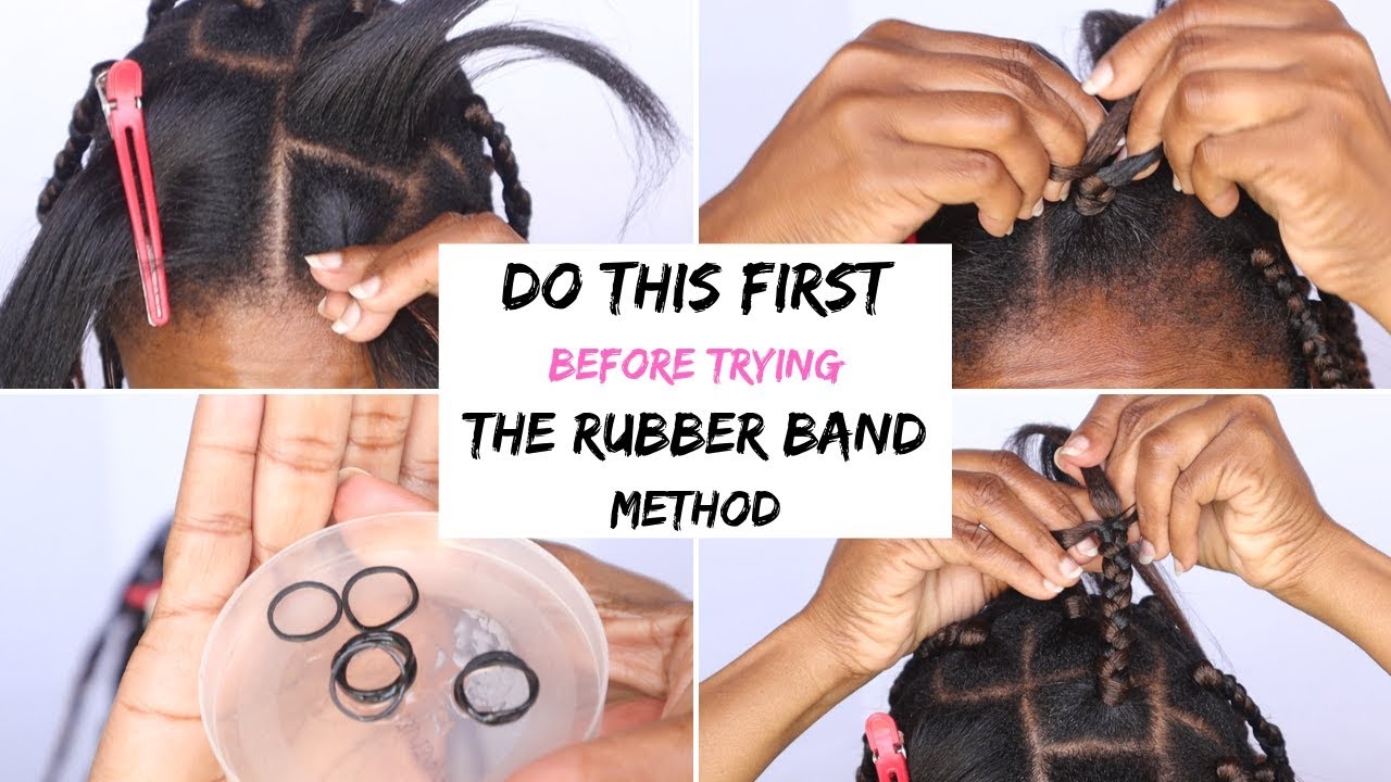 NO RUBBER BAND Box Braids Tutorial 