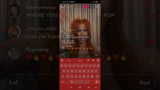 Cardi b live on instagram introducing like what 02/29/2024