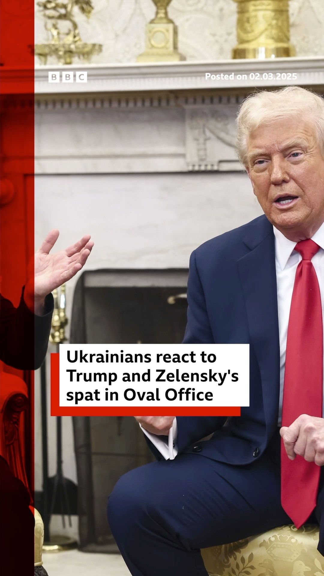 People in Kyiv shared their reaction to President Zelensky's clash with President Trump. #BBCNews