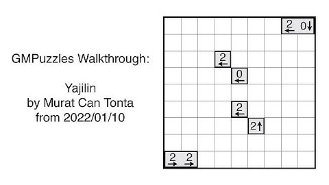 GMPuzzles - 2022/01/10 - Yajilin by Murat Can Tonta