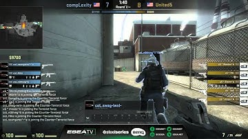 ESEA Invite Playoff Decider Match: compLexity vs United 5 on de_nuke (Commentary by Dust & Sunman)