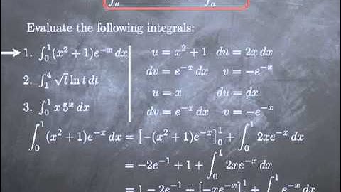 M4-5: integration by parts: definite integrals