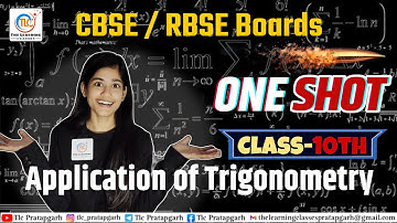 Class 10th Application Of Trigonometry One Shot 🔥 | Class 10 Maths Chapter 9 || RBSE CBSE Exams 2025