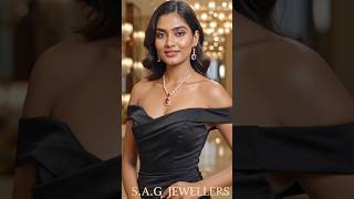 AD NECKLACE WITH RED STONE | #shorts   - 1200₹