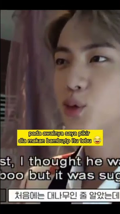 mak jin heran dengan kebiasaan Jungkook dia makan batang kayu #BTS #jungkook #jin
