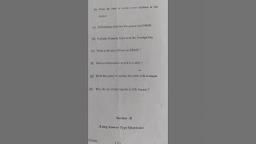 b.sc 4th semester sub- computer applications paper vocational B.sc B.com B.A Ms Access