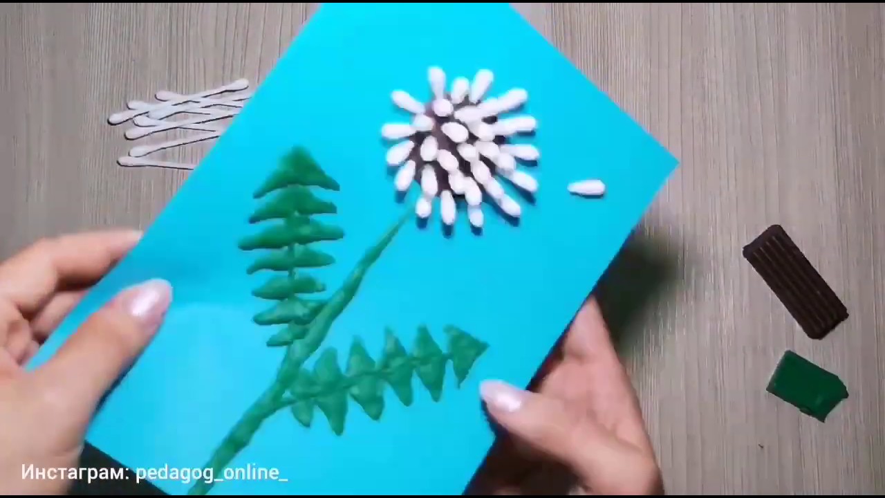 Лепим из пластилина ОДУВАНЧИК. Мастер-класс для детей. Dandelion. Plasticine. DIY