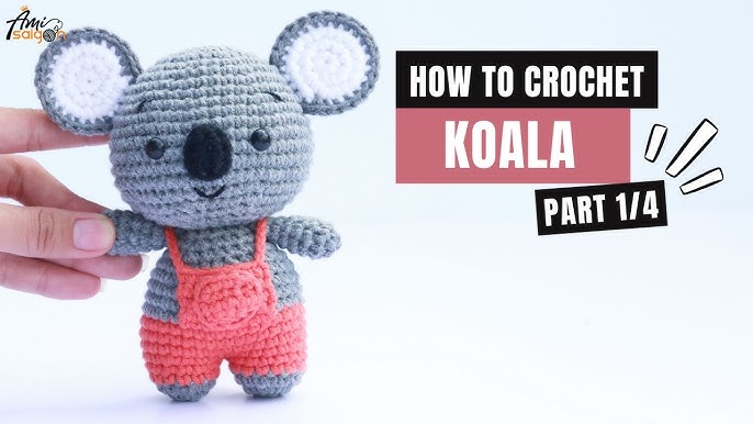 Hatching Koala Bear, Hatching Animal, Hatching Plushie,crocheted Amigurumi, Crocheted  Stuffed Animals, Crocheted Koala Bear, Koala 