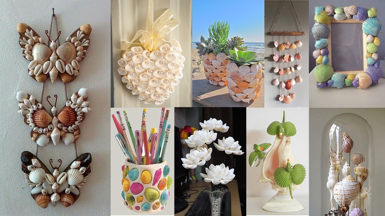 Download 10 Home decorating ideas handmade with Seashell | Seashell craft ideas