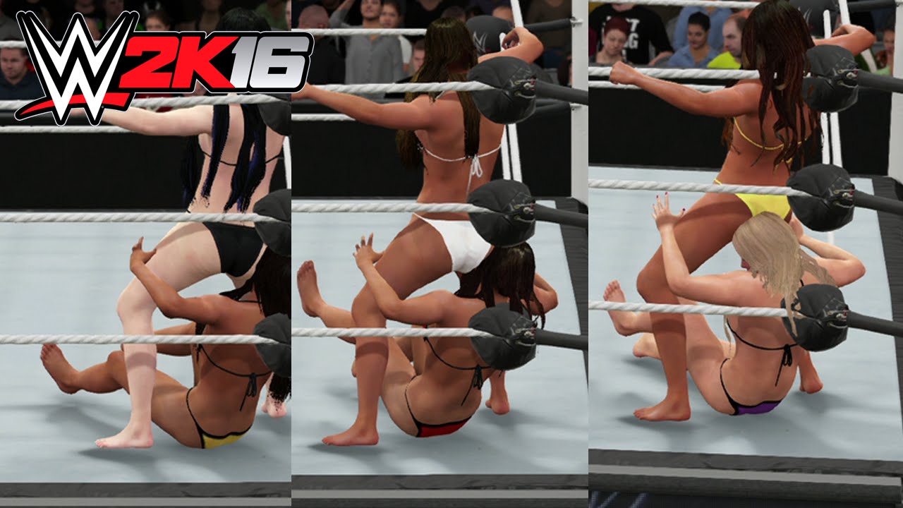 Every Diva Performing Rikishi's Stinkface Bikini Barefoot WWE 2K16 PS4...