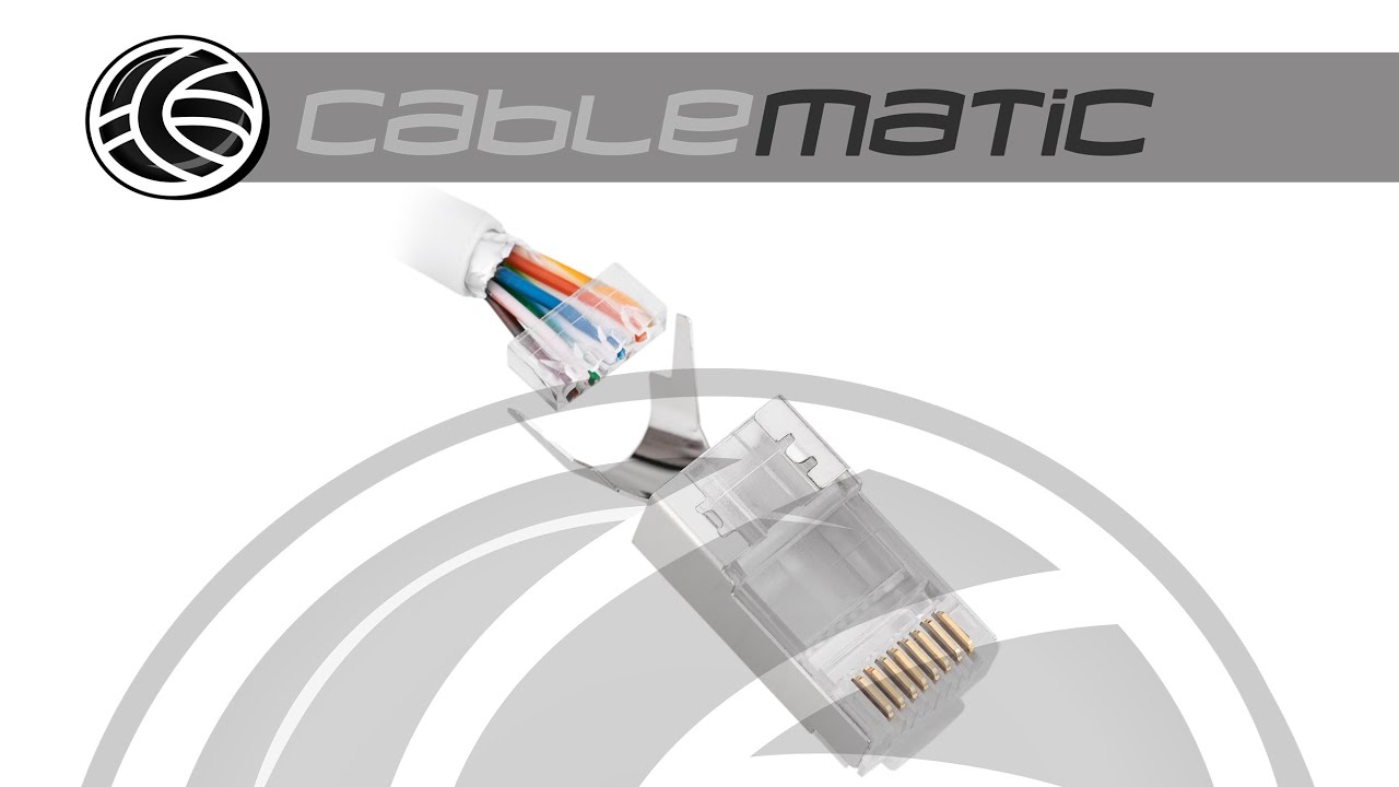 Cat.6A RJ45 male FTP connector for crimp - distributed by CABLEMATIC ® 