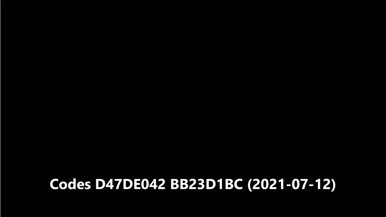 Update Codes D47DE042 BB23D1BC 2021 07 12