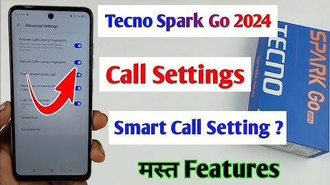 tecno spark go 2024 call settings / tecno spark go 2024 smart call setting ? / tecno spark go 2024