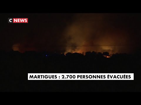 Martigues : 2.000 personnes évacuées à cause d'un incendie