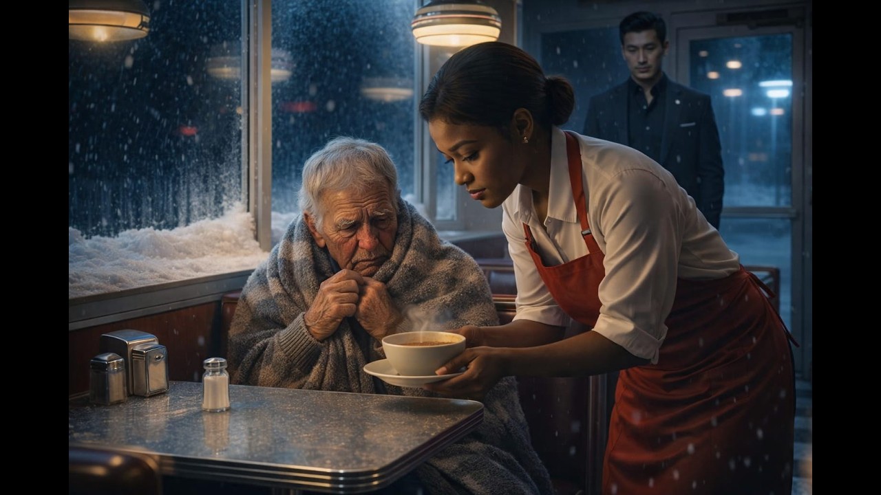 Black Waitress Shelters An Old Man In a Snowstorm-What D Korean Mafia Boss Did Next Shocked Everyone