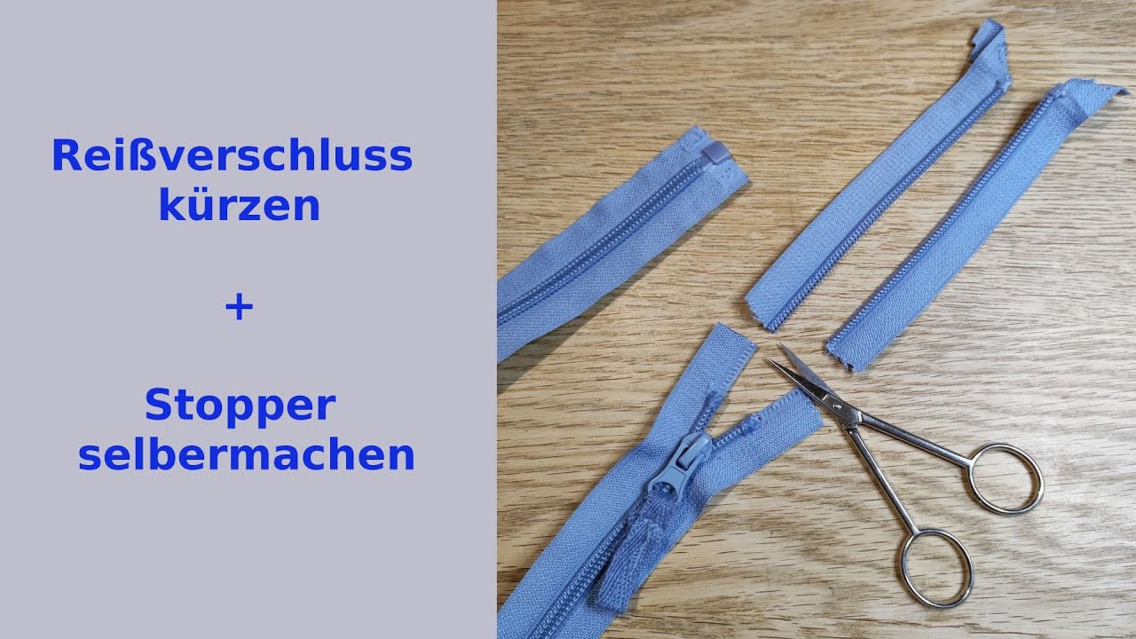 Reißverschluß kürzen Stopper Endteil selber machen DIY zipper stop YouTube