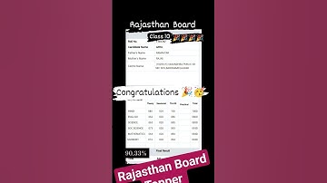 Rajasthan Board 10 Class Topper 🎉 #trending #topper #clashroyale #rajasthan #mathtricks #tricks