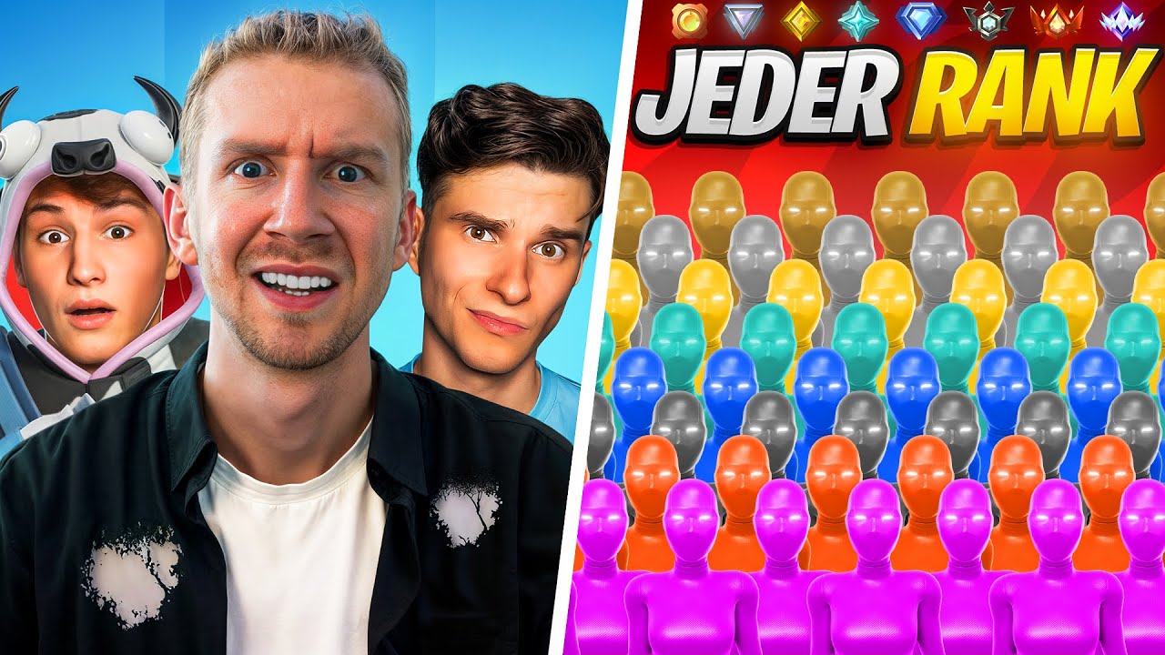 3 CREATOR vs. JEDER RANK IN FORTNITE 🏆 (extrem)