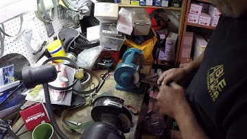 Shon at Able Locksmiths LLC. Sharpening Scissors with  The Wolf Twice as Sharp System.