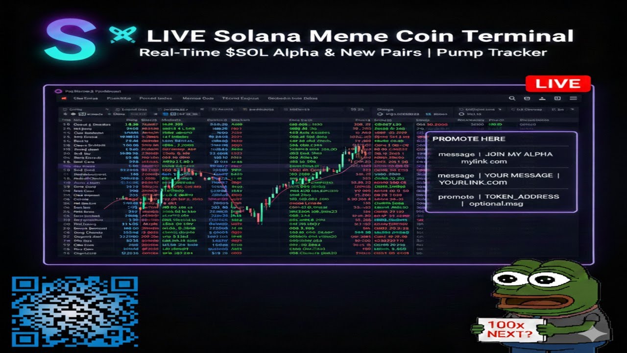 LIVE Solana Meme Coin Terminal | Real-Time $SOL Alpha & New Pairs | Pump Tracker & DEX Screener
