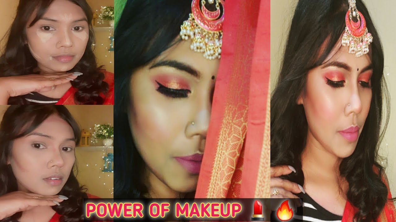 Affordable Easy Saraswati Puja Makeup | Makeup for beginners 
