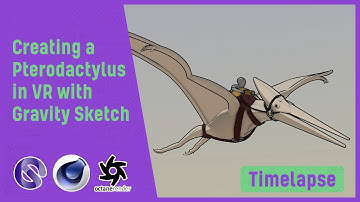 Creating a Pterodactylus Dino in VR with Gravity Sketch (Timelapse)