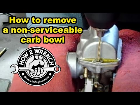 How to remove a non-serviceable carburetor bowl screw from a Taiwan Chinese SCOOTER MOPED CARBURETOR